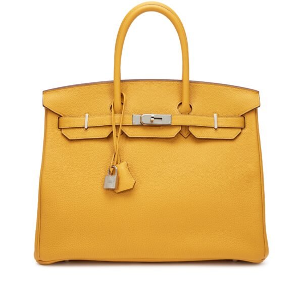 Birkin 30 Jaune Ambre Togo Palladium Hardware
