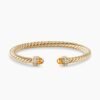 Classic Cablespira Bracelet 18K Yellow Gold with Citrine and Diamonds, 5mm