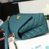 Chanel Large Flap Bag With Top Handle Teal For Women, Womens Handbags, Shoulder And Crossbody Bags 11in/28cm A92991