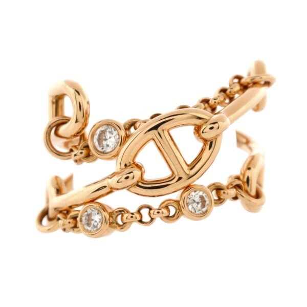00D612FB-51D1-76FD-D496-9B523A1E6CE7.jpg Chaine d'Ancre Chaos Ring 18K Rose Gold with Diamonds Medium