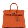 Birkin 30 Orange Togo Palladium Hardware