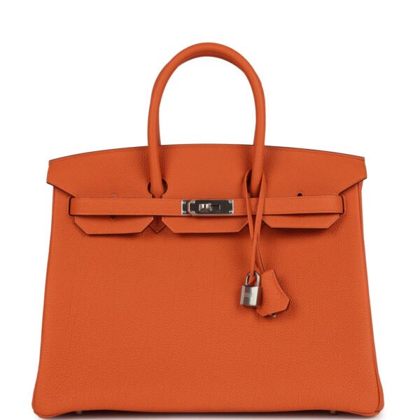 Birkin 30 Orange Togo Palladium Hardware