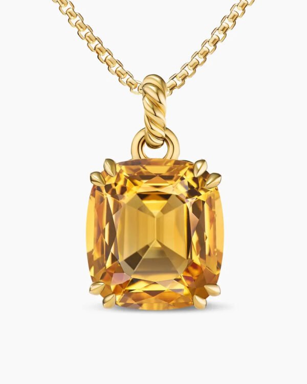 Marbella Pendant 18K Yellow Gold with Citrine, 22mm