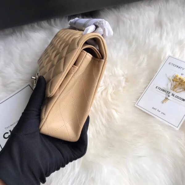 Chanel 1112 Apricot Medium Size 2.55 Lambskin Leather Flap Bag