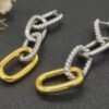 DY Mercer&reg; Linked Drop Earrings Sterling Silver 14K Yellow Gold with