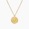 Initial Charm Necklace 18K Yellow Gold with Diamond N