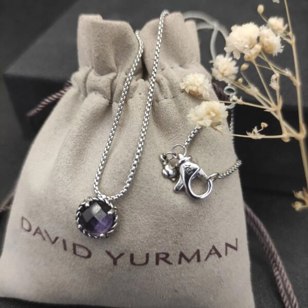 0216DF38-4F66-4314-D5FB-4C28E36A75F3.jpg Petite Chatelaine® Necklace Sterling Silver with Amethyst, 10mm