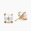 029C7675-8023-4BCC-66C6-E7E2A6C35638.jpg Pearl Stud Earrings 18K Yellow Gold with Pearls and Diamonds, 14mm