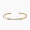 Petite Helena Cablespira&reg; Station Bracelet 18K Yellow Gold with Diamonds, 3mm
