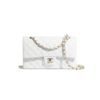 Chanel Classic Flap Handbag Gold Metal