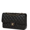 Jumbo Classic Double Flap Bag Black Caviar Gold Hardware