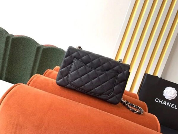 Chanel Small Classic Handbag Silver Toned Hardware Black For Women, Women&rsquo;s Bags, Shoulder and Crossbody Bags 7.8in/20cm A01113