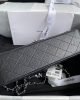 Chanel Classic Handbag Grained Calfskin & Silver Metal A01112