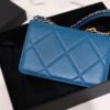 Chanel 19 WOC Flap Bag 20cm Goatskin Leather Spring/Summer Act 1 Collection, Blue