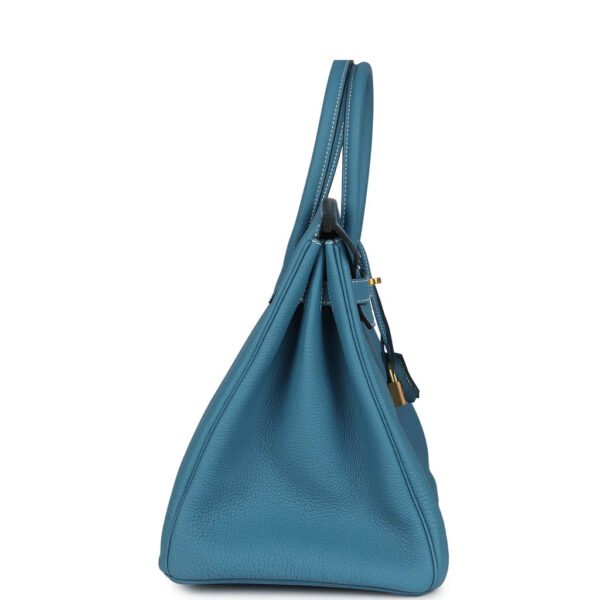 Birkin 25 Blue Jean Togo Gold Hardware
