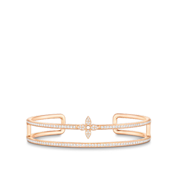 055DDAC3-DEE0-0984-B521-B6E5656D8225.png Idylle Blossom Two-Row Bracelet, Pink Gold And Diamonds