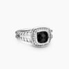 Petite Albion&reg; Ring Sterling Silver with Black Onyx and Diamonds - 6