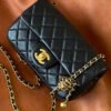 Chanel Mini Flap Bag Black For Women, Women&rsquo;s Bags 7.9in/20cm