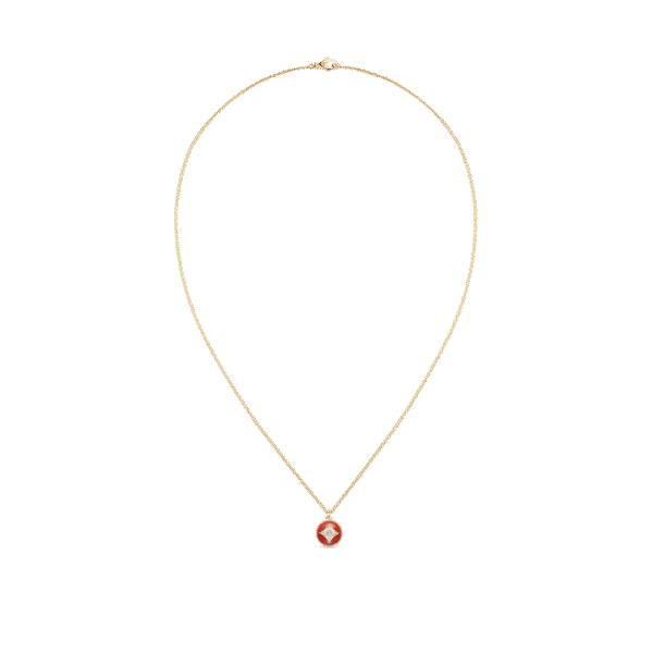 B Blossom Pendant, Yellow Gold, White Gold, Cornelian And Diamonds