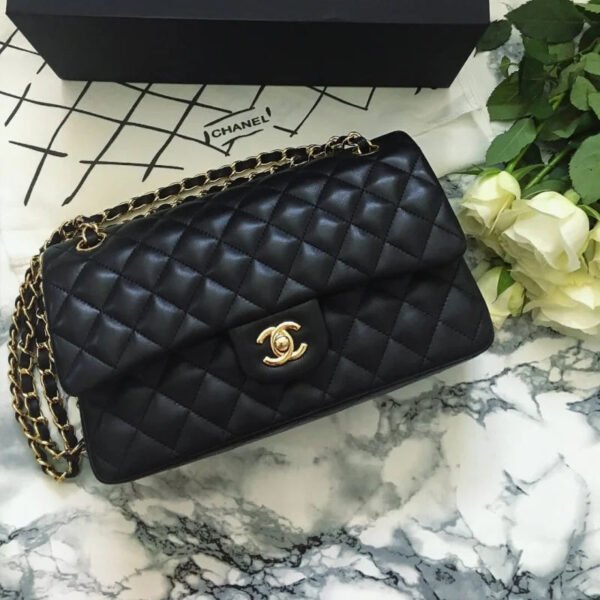 068C569F-F696-7536-0539-E19BC59DB6EA.jpg Chanel 1112 Black Medium Size 2.55 Lambskin Leather Flap Bag