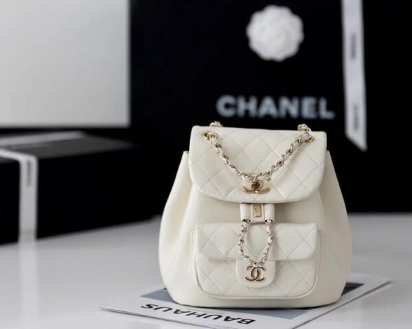 Chanel Backpack White For Women 7 in/18cm