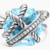 06FA9BDF-BDBF-CCFF-9916-215D298B44A4.jpg Cable Wrap Ring Sterling Silver with Blue Topaz and Diamonds - 6