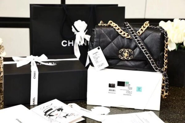 Chanel 19 Handbag 26cm Black For Women AS1160 B04852 94305