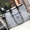 Chanel Deauville Tote 38cm White Gray For Women A66941