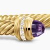 Classic Cablespira Bracelet 18K Yellow Gold with Amethyst and Diamonds, 7mm