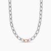 098AA67D-56A2-2E9F-CA6B-094942826F38.jpg DY Madison® Chain Necklace Sterling Silver with 18K Rose Gold, 8.5mm