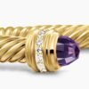 Classic Cablespira&reg; Bracelet 18K Yellow Gold with Amethyst and Diamonds, 7mm