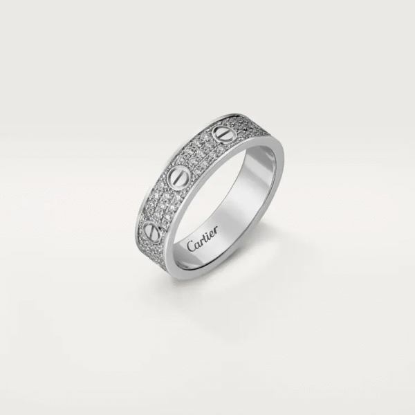 LOVE WEDDING BAND, DIAMOND-PAVED