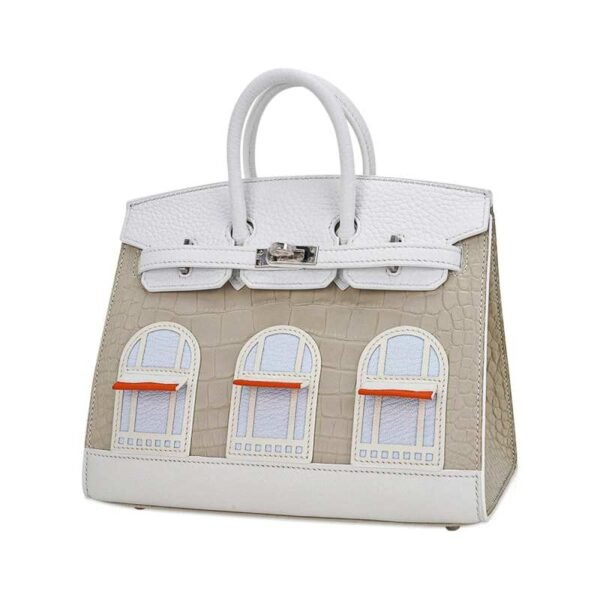 0A9A706C-2C4E-C74E-C5D8-2F615624EC9E.jpg Limited Edition Birkin 20 Faubourg Sellier Bag Neige (Snow) White Matte Alligator