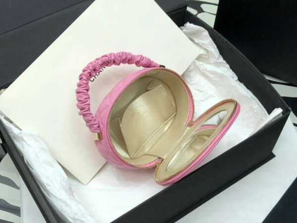 Chanel Vanity Case Shiny Gold Pink Bag For Women 9.5cm/3.7in