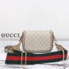 Gucci Horsebit 1955 Canvas Mini Shoulder Bag White Beige