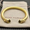 7mm Cable Bracelet with Brown & Diamond Accents