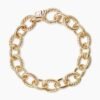 Oval Link Chain Bracelet 18K Yellow Gold