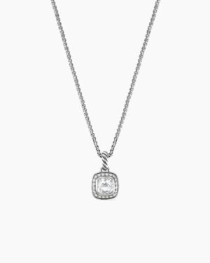 0CCD5668-B135-181D-777C-BCFD6BA9628D.jpg Petite Albion Pendant Necklace Sterling Silver with White Topaz and Diamonds, 7mm