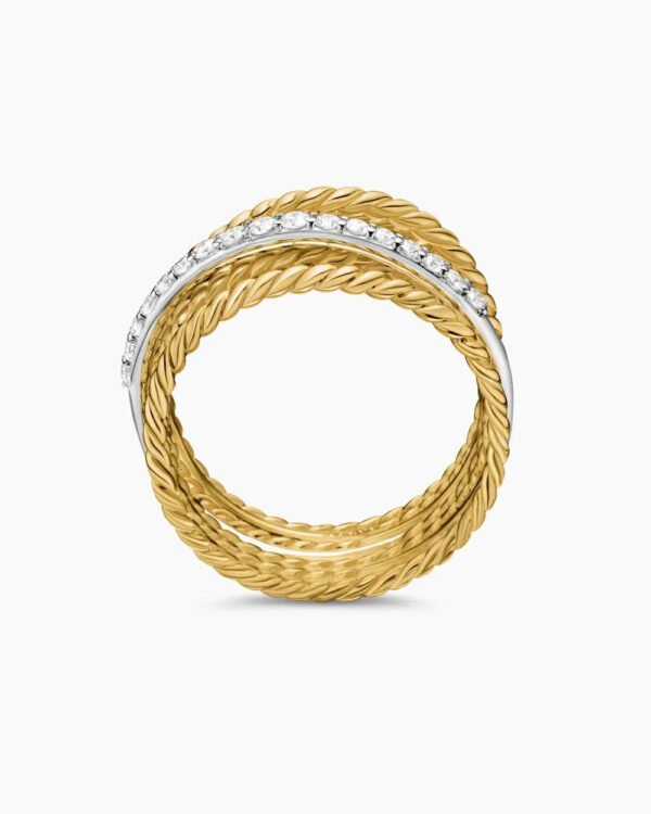0E4F3800-60EC-2F7F-FBA5-94B1512FE522.jpg Crossover Ring 18K Yellow Gold with Diamonds - 6