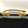 0F0DA617-A220-D18E-C48D-9DC540E2FD17.jpg 7mm Cable Bracelet with Citrine & Diamond Accents