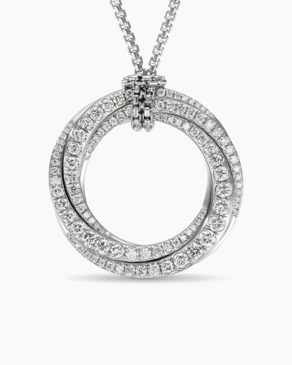 0F3A6ECE-F456-9CB8-0039-7C5C8B733FFF.jpg Pave Crossover Pendant Necklace 18K White Gold with Diamonds, 30mm