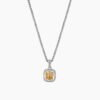 0FA64E41-4C3A-51C6-92BA-9EBD88985E03.jpg Petite Albion Pendant Necklace Sterling Silver with Citrine and Diamonds, 7mm