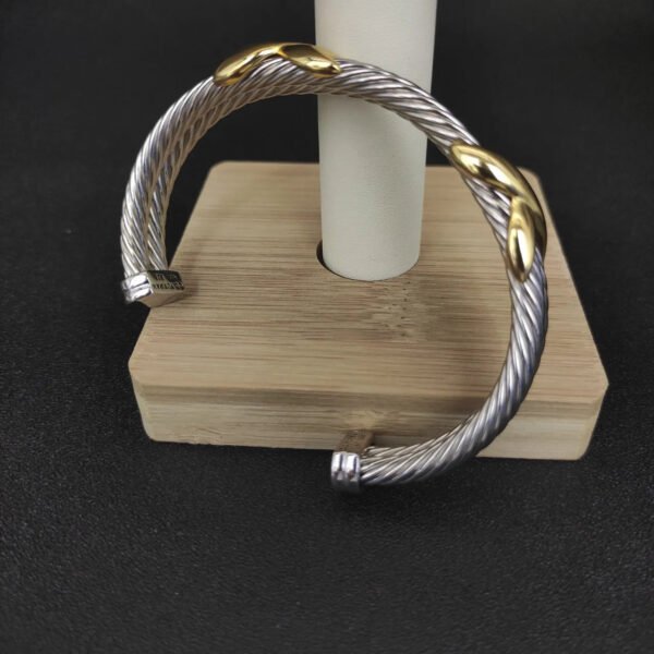 Petite X Center Station Bracelet Sterling Silver with 18K Yellow Gold, 10mm