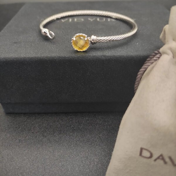 Petite Chatelaine&reg; Bracelet Sterling Silver with Citrine, 3mm - 17 CM