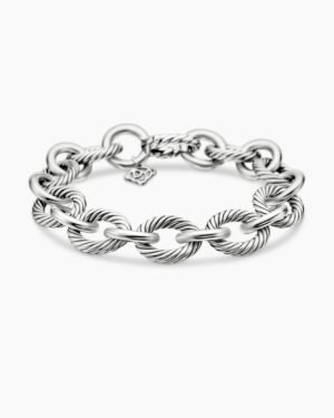 Oval Link Chain Bracelet Sterling Silver - 19CM