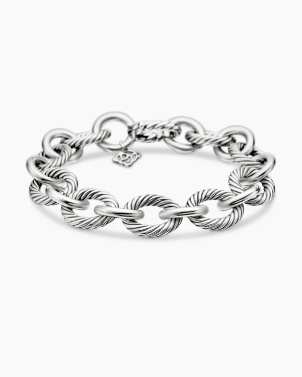 Oval Link Chain Bracelet Sterling Silver - 19CM