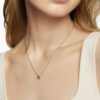 Cable Collectibles&reg; Cookie Classic Heart Necklace Sterling Silver with 18K Yellow Gold, 8.5mm