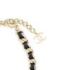 11DDD874-452F-FBFE-DF21-2CB220AC70B0.jpg SQUARE CC LEATHER CHAIN CHOKER BLACK AND LIGHT GOLD TONE