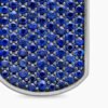 Chevron Tag Sterling Silver with Sapphires, 27mm