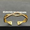 12AC0AC0-7B2F-916F-AC6C-BB23B25C66E8.jpg Zig Zag Stax??Two Row Cuff Bracelet Sterling gold with Diamonds, 13mm